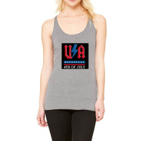 4th Of July Usa Rock N Roll Thunder Lightning Style   Usa Racerback Tank | Artistshot