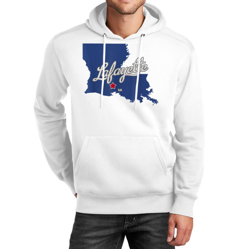 Lafayette Louisiana La Map T Shirt Unisex Hoodie | Artistshot