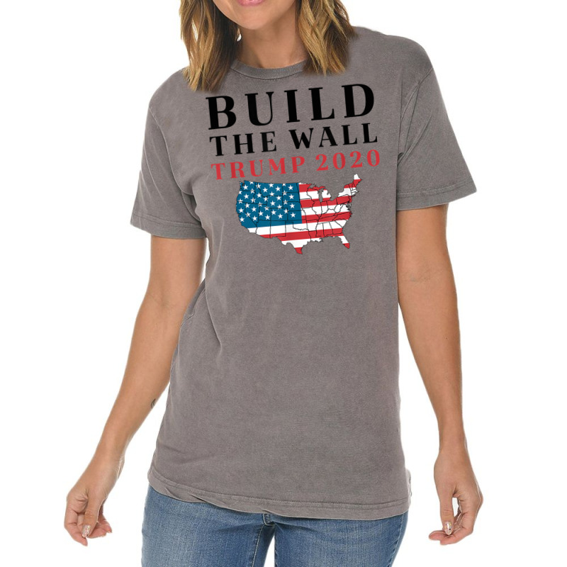 Build The Wall Trump 2020 T Shirt Vintage T-shirt | Artistshot