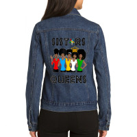 15.oes Fatal Sistars Queens Ladies Eastern Star Mother's Day Ladies Denim Jacket | Artistshot