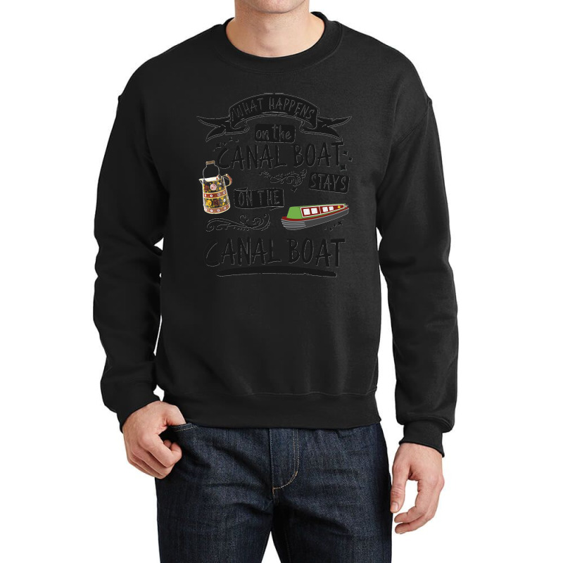 16.novelty Canal Boat Design For Narrowboat & Barge Boat Owners Long S Crewneck Sweatshirt | Artistshot