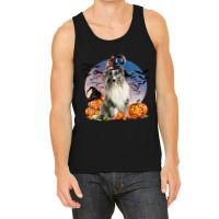 Dog Halloween Shetland Sheepdog Jack O Lantern Pumpkin Moon 57 Tank Top | Artistshot