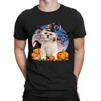 Dog Halloween Shih Tzu Jack O Lantern Pumpkin Moon 52 T-shirt | Artistshot