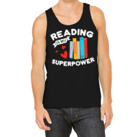 Reading Is My Superpower Design, Book Design, Book Lovers Tank Top | Artistshot