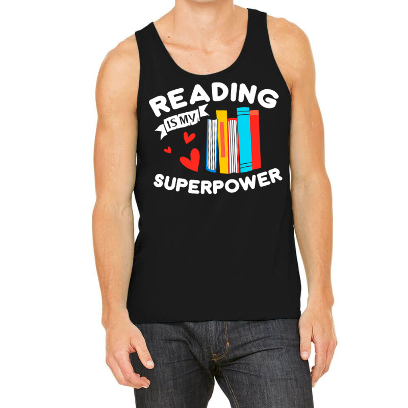 Reading Is My Superpower Design, Book Design, Book Lovers Tank Top | Artistshot