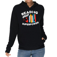 Reading Is My Superpower Design, Book Design, Book Lovers Lightweight Hoodie | Artistshot