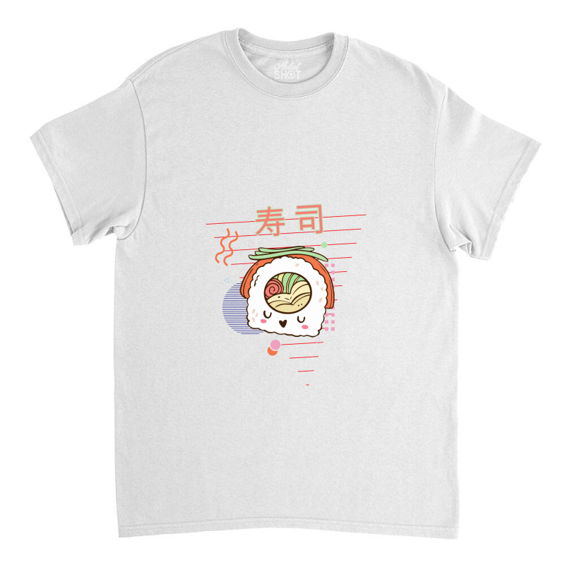 Cute Sushi Vegetables Kawaii 90s Retro Japanese Aesthetic   Fully Vacc Classic T-shirt by loomcnultys | Artistshot