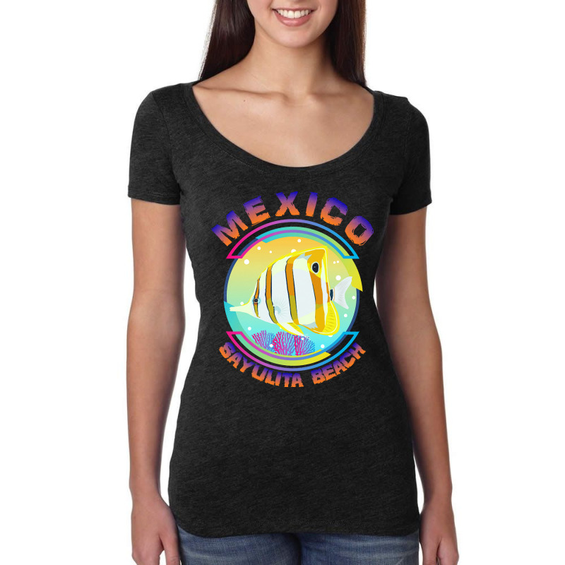 Mexico Sayulita Beach  Shirt Mexico Sayulita Beach ( Riviera Nayarit), Women's Triblend Scoop T-shirt by rabbitappear | Artistshot