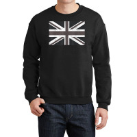 Distressed Black And White British Flag Great Britain Flag T Shirt Crewneck Sweatshirt | Artistshot