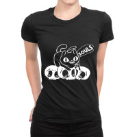 Funny Grim Reaper Cat Got Your Soul Halloween 473 Ladies Fitted T-shirt | Artistshot