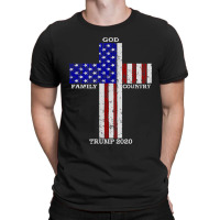 Christian Faith God Family Country Trump 2020 American Flag Funny Gift T-shirt | Artistshot