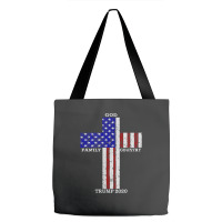 Christian Faith God Family Country Trump 2020 American Flag Funny Gift Tote Bags | Artistshot