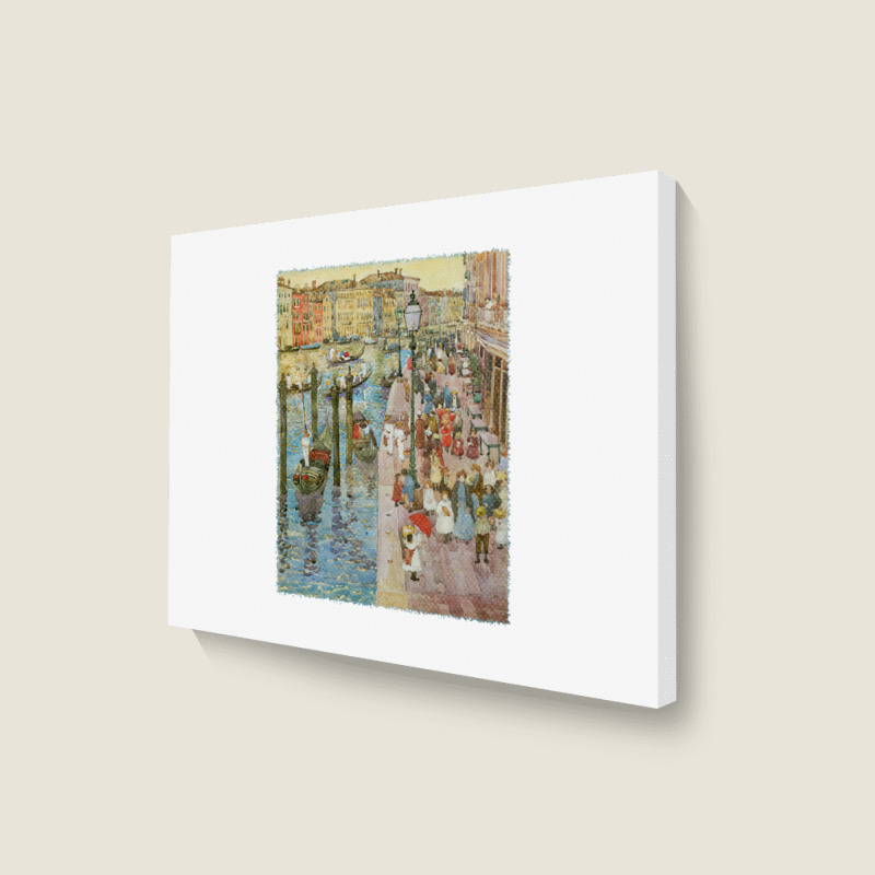 Grand Canal Venice By Prendergast, Vintage Impressionism Art Pullover Landscape Canvas Print | Artistshot