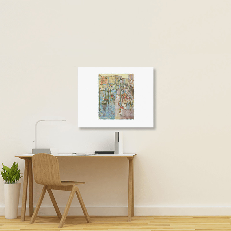 Grand Canal Venice By Prendergast, Vintage Impressionism Art Pullover Landscape Canvas Print | Artistshot