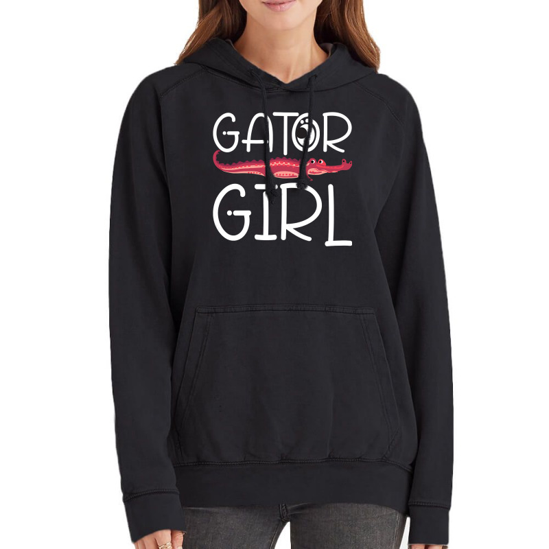 Gator Girl  Alligator Crocodile Zoo Animal Lover Vintage Hoodie | Artistshot