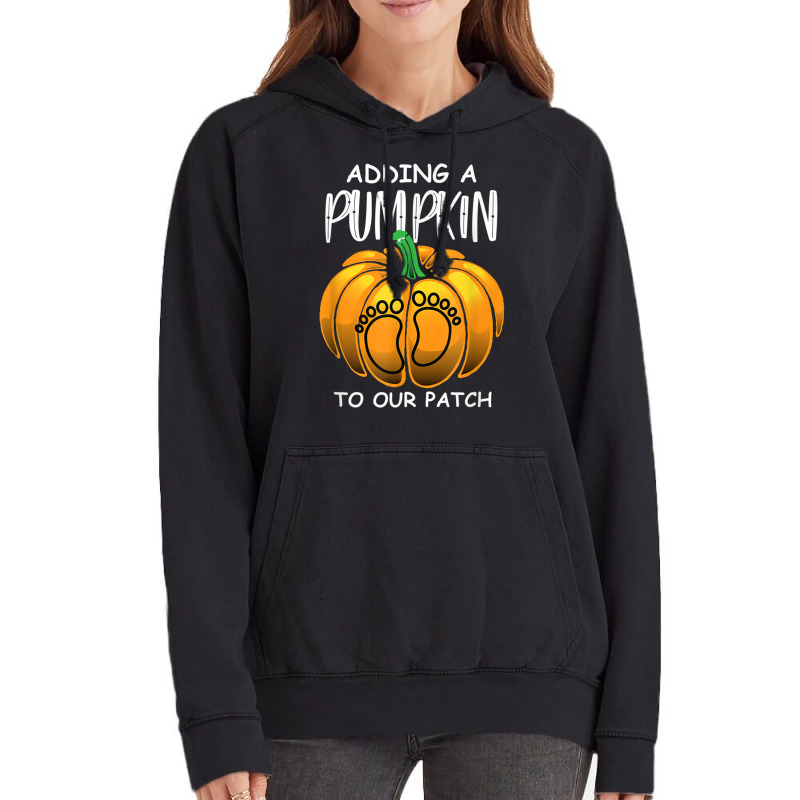 Pregnancy Thanksgiving Adding A Pumpkin To Our Patch T Shirt Vintage Hoodie | Artistshot