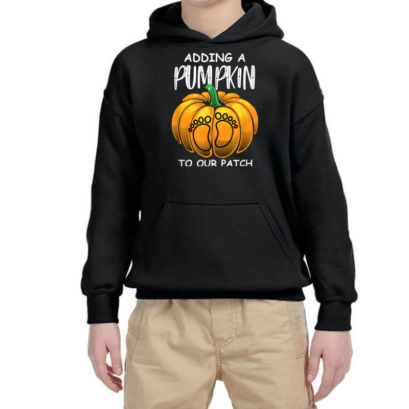 Pregnancy Thanksgiving Adding A Pumpkin To Our Patch T Shirt Youth Hoodie | Artistshot