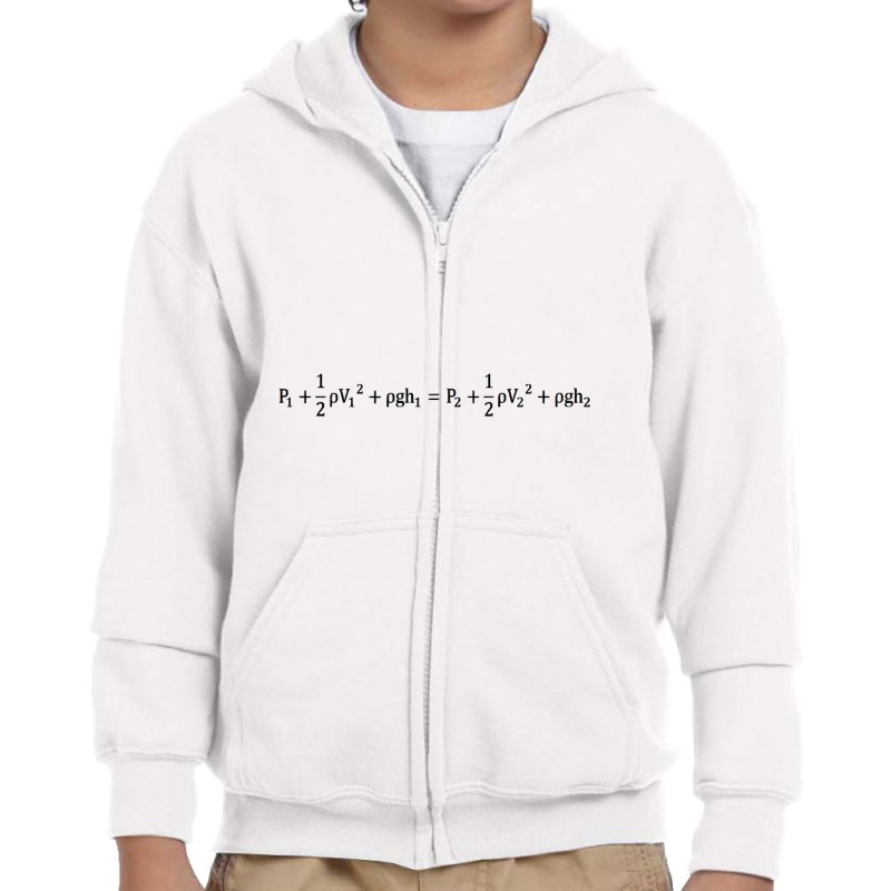 Bernoulli S Principle Equation Youth Zipper Hoodie by EricWade | Artistshot