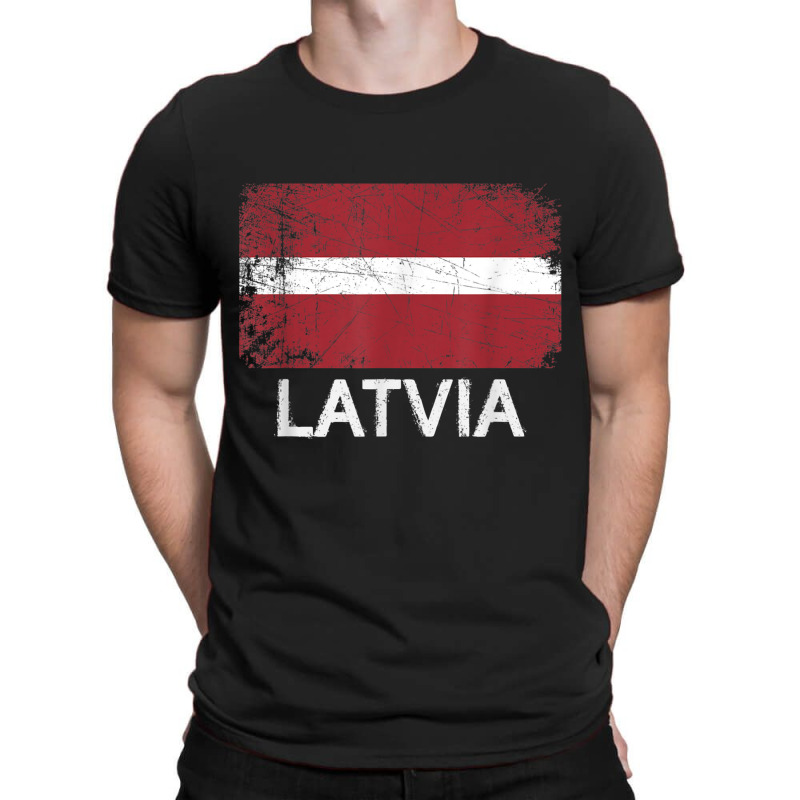 Latvian Flag T Shirt  Vintage Made In Latvia Gift T-shirt | Artistshot