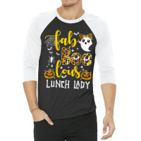 Leopard Fab Boo Lous Lunch Lady Team Teacher Spooky Season 3/4 Sleeve Shirt | Artistshot