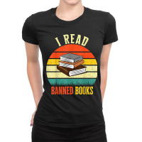 I Read Banned Books  Bookmark Funny Readers Reading Ladies Fitted T-shirt | Artistshot