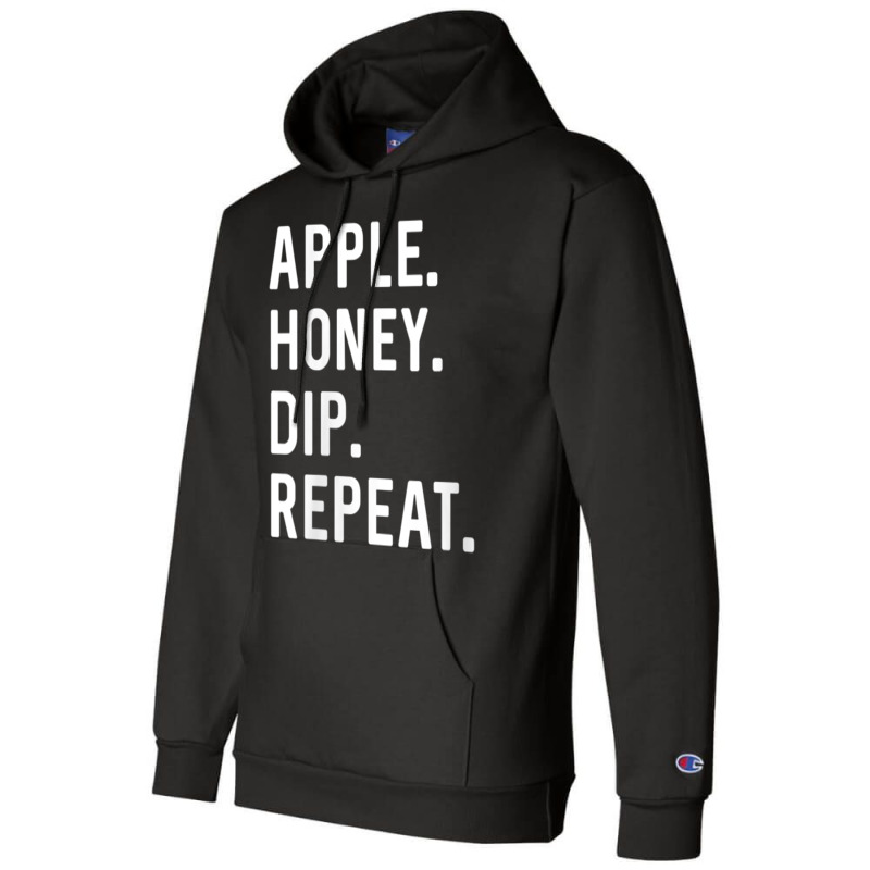 Womens Rosh Hashanah Shirt Apple Honey Dip Repeat Jewish New Year V Ne Champion Hoodie | Artistshot