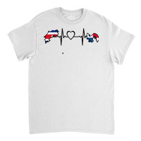 Costa Rica Panama Flag Costa Rican Panamanian Heartbeat T Shirt Classic T-shirt | Artistshot