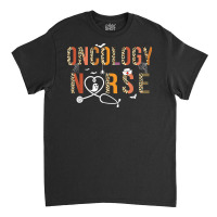 Boho Leopard Oncology Nurse Stethoscope Spooky Halloween T Shirt Classic T-shirt | Artistshot