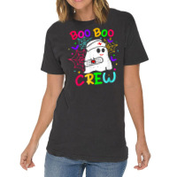 Restro Boo Boo Crew Design Halloween Ghost Nurse Costume T Shirt Vintage T-shirt | Artistshot