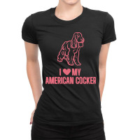 American Cocker Spaniel T  Shirt American Cocker Spaniel Design T  Shi Ladies Fitted T-shirt | Artistshot