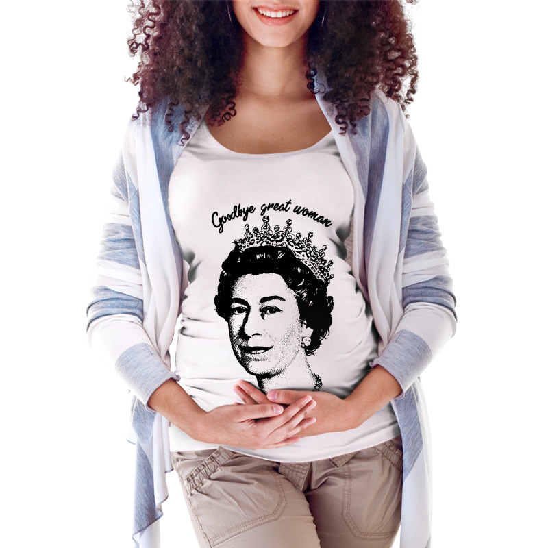 Goodbye Great Woman Elizabeth Ii Maternity Scoop Neck T-shirt | Artistshot