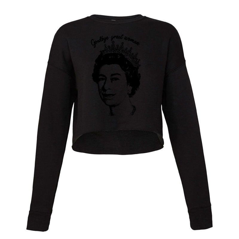 Goodbye Great Woman Elizabeth Ii Cropped Sweater | Artistshot