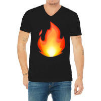 Fire V-neck Tee | Artistshot