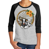 Holstein Dairy Calf And Sunflowers T Shirt Youth 3/4 Sleeve | Artistshot