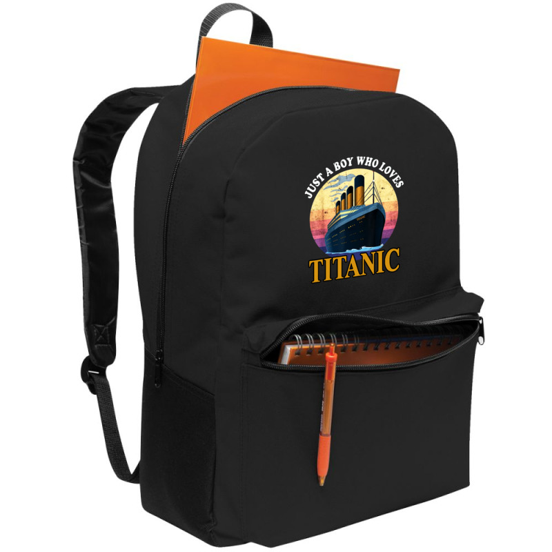 Ship Just A Boy Who Loves Titanic Boat Backpack | Artistshot