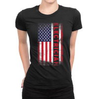 Patriotic Electrician Usa Flag Electronics Engineers T Shirt Ladies Fitted T-shirt | Artistshot