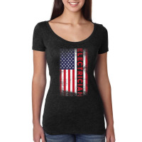 Patriotic Electrician Usa Flag Electronics Engineers T Shirt Women's Triblend Scoop T-shirt | Artistshot