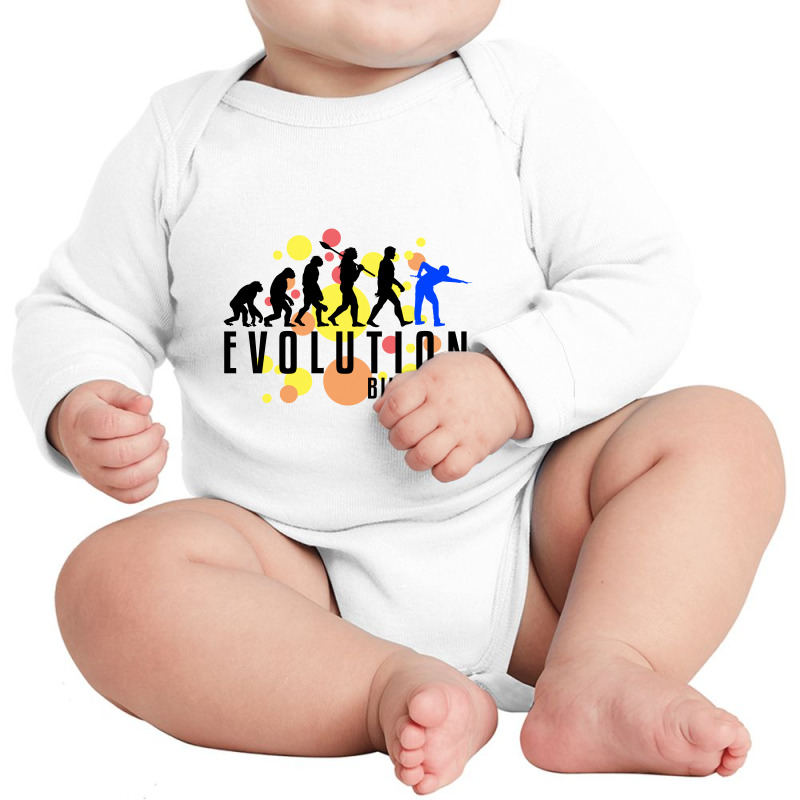 Billiards Evolution Long Sleeve Baby Bodysuit | Artistshot