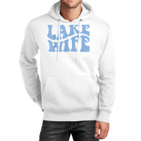 Lake Life Lake Wife Wavy Retro Bachelorette Party House T Shirt Unisex Hoodie | Artistshot