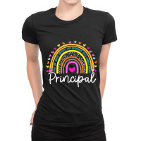 Principal Rainbow Appreciation School Principal Ladies Fitted T-shirt | Artistshot