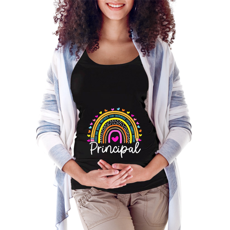 Principal Rainbow Appreciation School Principal Maternity Scoop Neck T-shirt by MadisonDesign | Artistshot