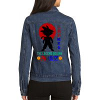 The Legen Begins Ladies Denim Jacket | Artistshot