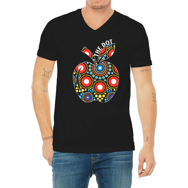 Dot Day Gift T  Shirt Teacher Polka Dot Apple September 15th Internati V-neck Tee | Artistshot