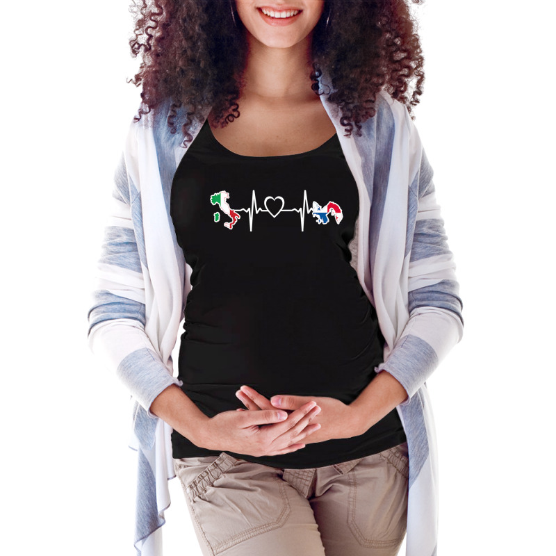 Italy Panama Flag Italian Panamanian Heartbeat T Shirt Maternity Scoop Neck T-shirt by dubrayhecallezhd | Artistshot