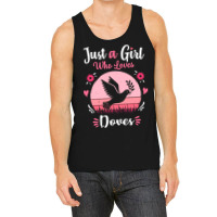 Doves T  Shirt Just A Girl Who Loves Doves Pink Retro Vintage Gift Ide Tank Top | Artistshot