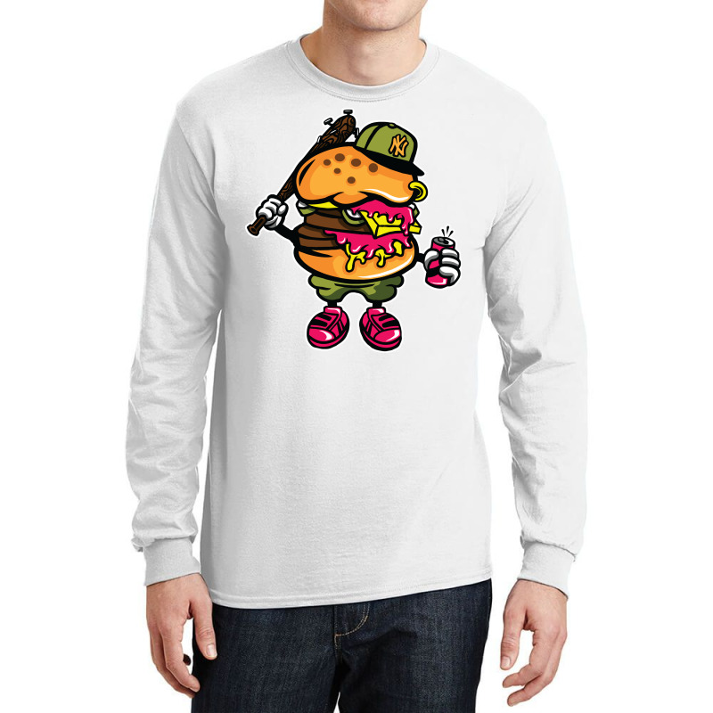 Burger Buster Long Sleeve Shirts by Rezahelmi | Artistshot