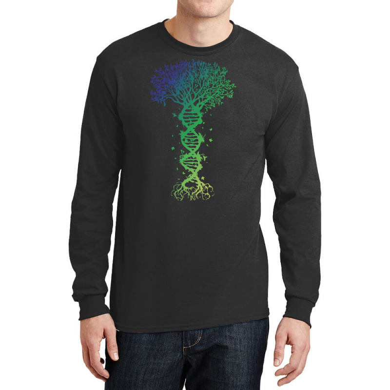 Dna Tree T  Shirt D N A Tree Of Life Genetics Colorful Biology Science Long Sleeve Shirts by singvex | Artistshot