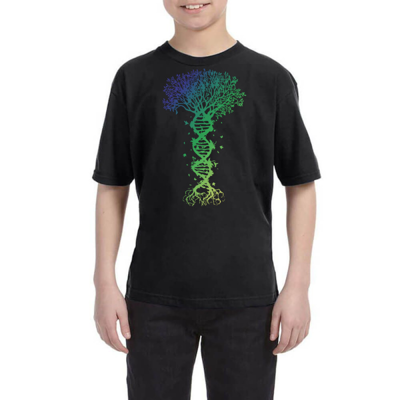 Dna Tree T  Shirt D N A Tree Of Life Genetics Colorful Biology Science Youth Tee by singvex | Artistshot