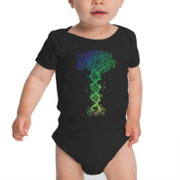 Dna Tree T  Shirt D N A Tree Of Life Genetics Colorful Biology Science Baby Bodysuit | Artistshot