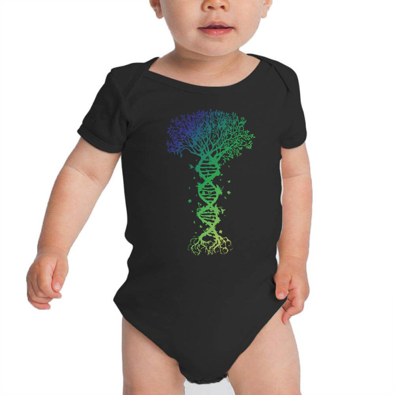 Dna Tree T  Shirt D N A Tree Of Life Genetics Colorful Biology Science Baby Bodysuit by singvex | Artistshot